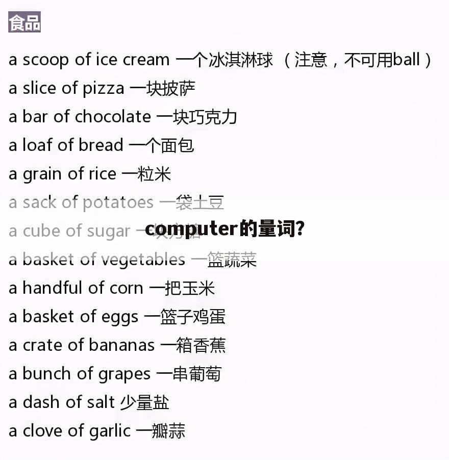 computer的量词？