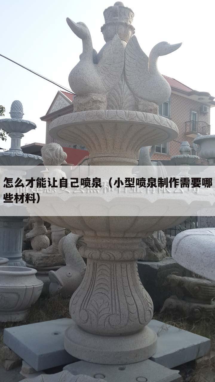 怎么才能让自己喷泉（小型喷泉制作需要哪些材料）